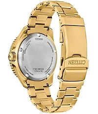 Citizen Men's Promaster Eco-Drive Dive Quartz Three Hand Gold Tone Stainless Steel Bracelet Watch