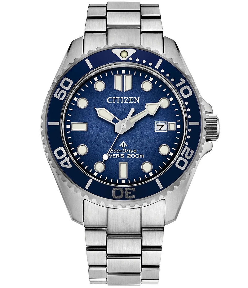 Citizen Men's Promaster Eco-Drive Dive Quartz Three Hand Stainless Steel Bracelet Watch