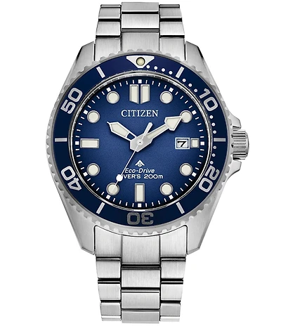 Citizen Men's Promaster Eco-Drive Dive Quartz Three Hand Stainless Steel Bracelet Watch