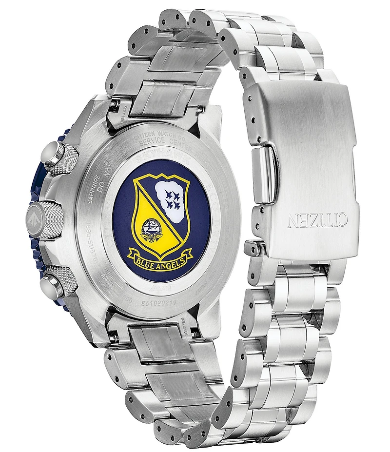 Citizen Men's Promaster Skyhawk A-T Chronograph Stainless Steel Blue Dial Bracelet Watch
