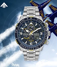 Citizen Men's Promaster Skyhawk A-T Chronograph Stainless Steel Blue Dial Bracelet Watch