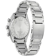 Citizen Men's Red Dial Eco-Drive Water Resistance Titanium Bracelet Watch