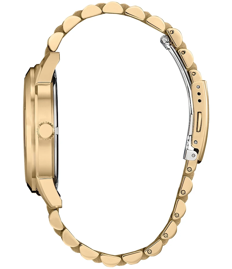 Citizen Men's Rolan Three Hand Gold Tone Stainless Steel Bracelet Watch