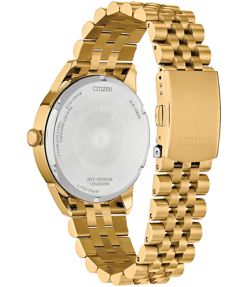 Citizen Men's Rolan Three Hand Gold Tone Stainless Steel Bracelet Watch