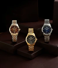 Citizen Men's Rolan Three Hand Gold Tone Stainless Steel Bracelet Watch
