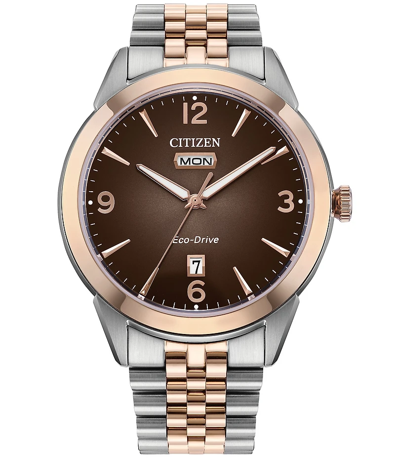 Citizen Men's Rolan Three Hand Two Tone Stainless Steel Bracelet Watch