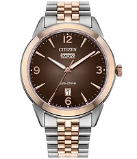 Citizen Men's Rolan Three Hand Two Tone Stainless Steel Bracelet Watch