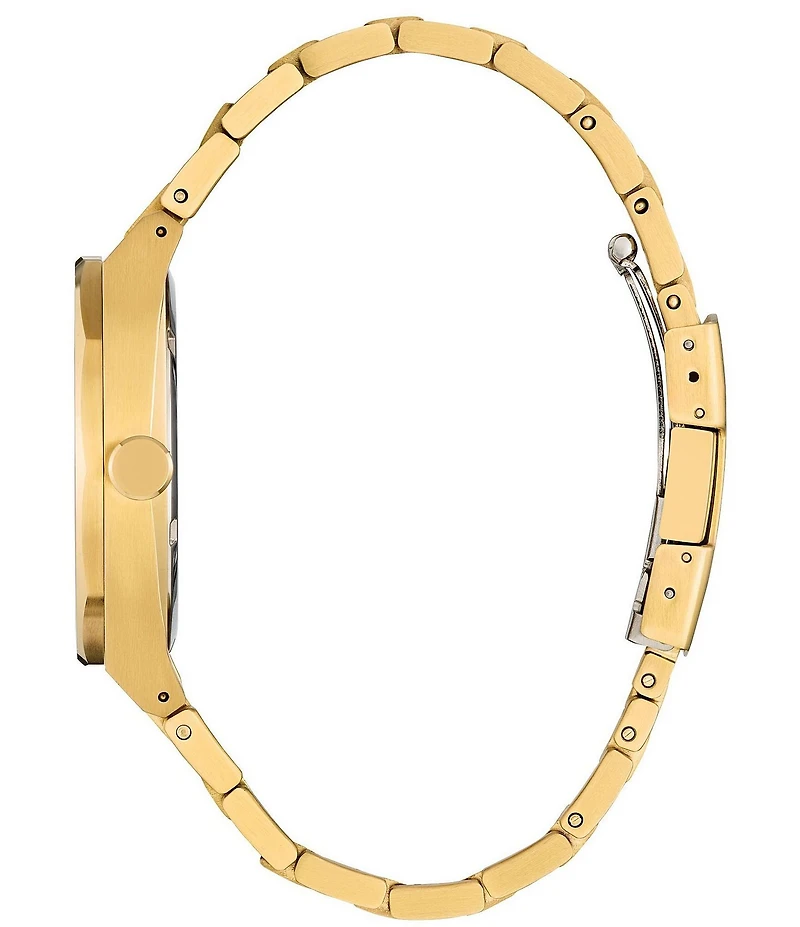 Citizen Men's Sport Luxury Three Hand Gold Tone Stainless Steel Bracelet Watch