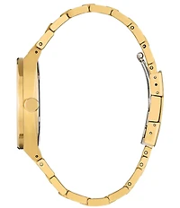 Citizen Men's Sport Luxury Three Hand Gold Tone Stainless Steel Bracelet Watch