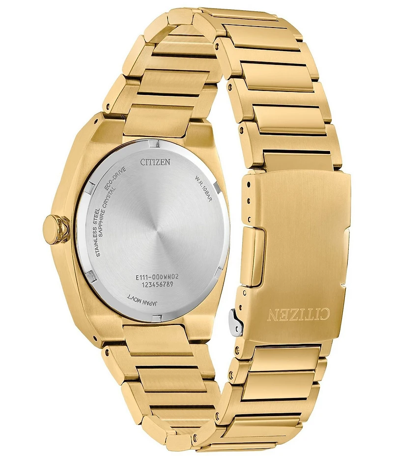 Citizen Men's Sport Luxury Three Hand Gold Tone Stainless Steel Bracelet Watch