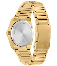 Citizen Men's Sport Luxury Three Hand Gold Tone Stainless Steel Bracelet Watch