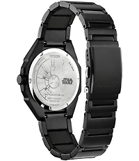 Citizen Men's Star Wars Collection Death Star 2 Three Hand Black Stainless Steel Bracelet Watch