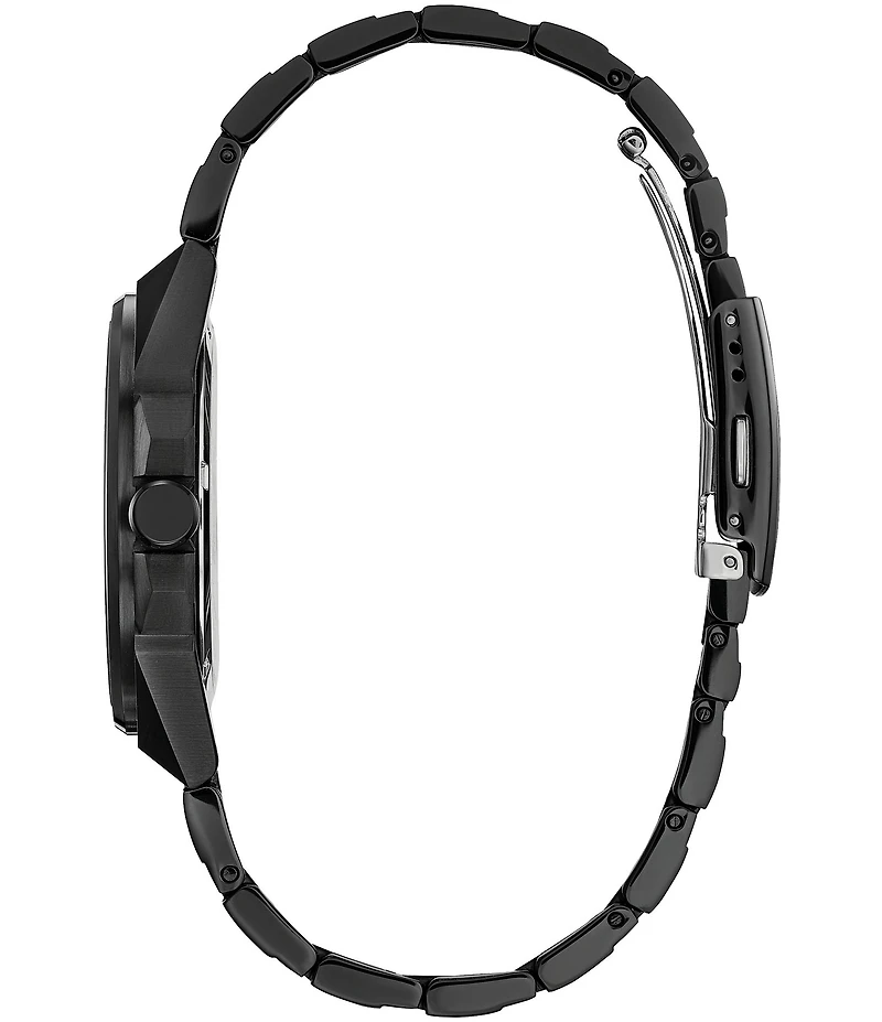 Citizen Men's Star Wars Collection Death Star 2 Three Hand Black Stainless Steel Bracelet Watch