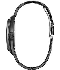 Citizen Men's Star Wars Collection Mandalorian Three Hand Black Stainless Steel Bracelet Watch