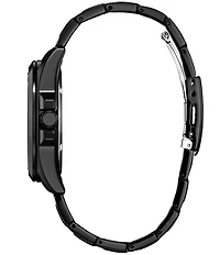 Citizen Men's X-Men Wolverine Three Hand Black Tone Stainless Steel Bracelet Watch