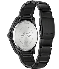 Citizen Men's X-Men Wolverine Three Hand Black Tone Stainless Steel Bracelet Watch