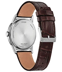 Citizen Unisex Eco-Drive Three Hand Leather Strap Watch