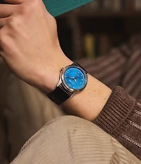 Citizen Unisex Eco-Drive Three Hand Leather Strap Watch