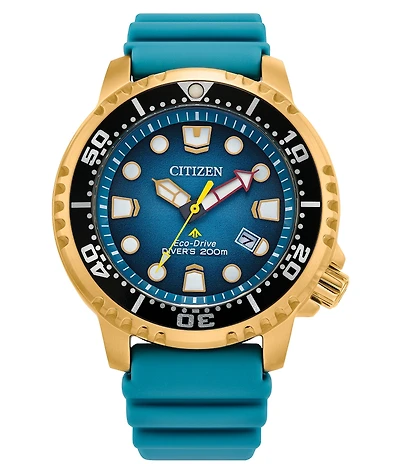 Citizen Unisex Promaster Dive Three Hand Teal Strap Watch