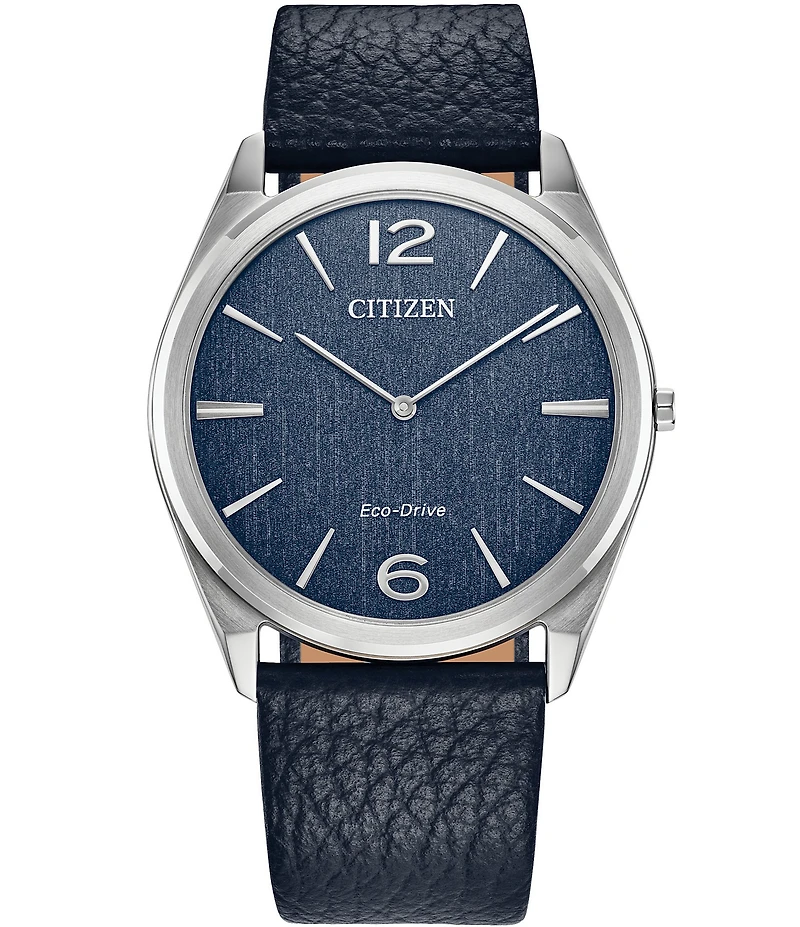 Citizen Unisex Suratto Two Hand Leather Strap Watch