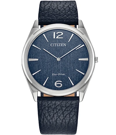 Citizen Unisex Suratto Two Hand Leather Strap Watch