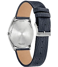 Citizen Unisex Suratto Two Hand Leather Strap Watch