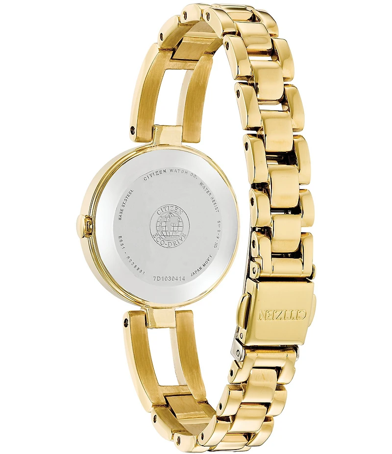 Citizen Women's Axiom Three Hand Gold Stainless Steel Champagne Dial Bracelet Watch