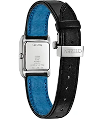Citizen Women's Bianca Quartz Analog Black Leather Strap Watch