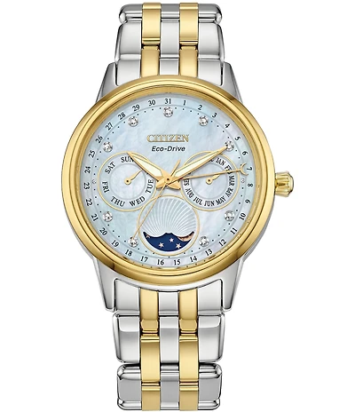 Citizen Women's Calendrier Two Tone Stainless Steel Bracelet Watch