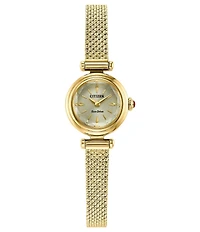 Citizen Women's Classic Fio Two Hand Gold Tone Stainless Steel Mesh Bracelet Watch