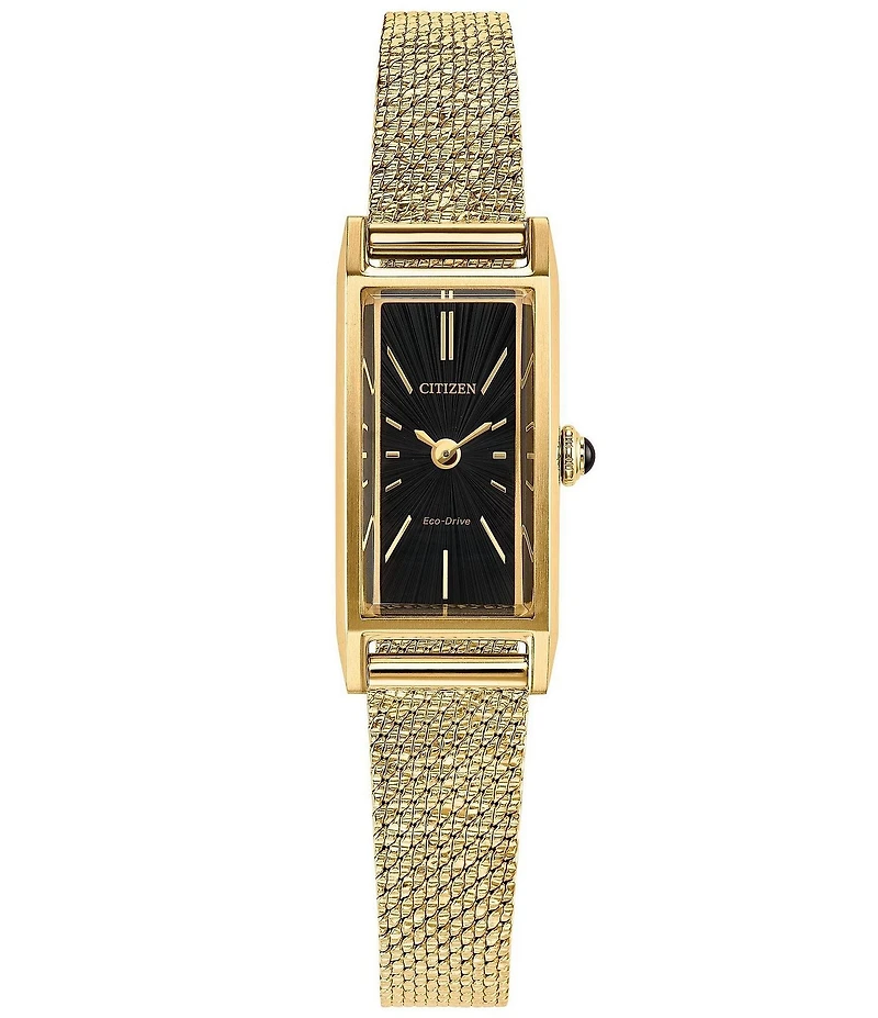 Citizen Women's Classic Fio Two Hand Gold Tone Stainless Steel Mesh Bracelet Watch