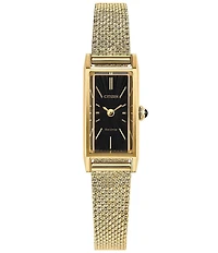 Citizen Women's Classic Fio Two Hand Gold Tone Stainless Steel Mesh Bracelet Watch
