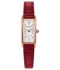 Citizen Women's Classic Fio Two Hand Leather Strap Watch