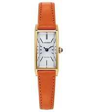 Citizen Women's Classic Fio Two Hand Leather Strap Watch