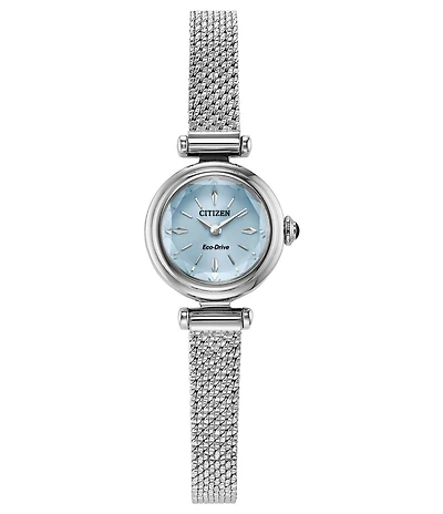 Citizen Women's Fio Round Two Hand Stainless Steel Mesh Bracelet Watch