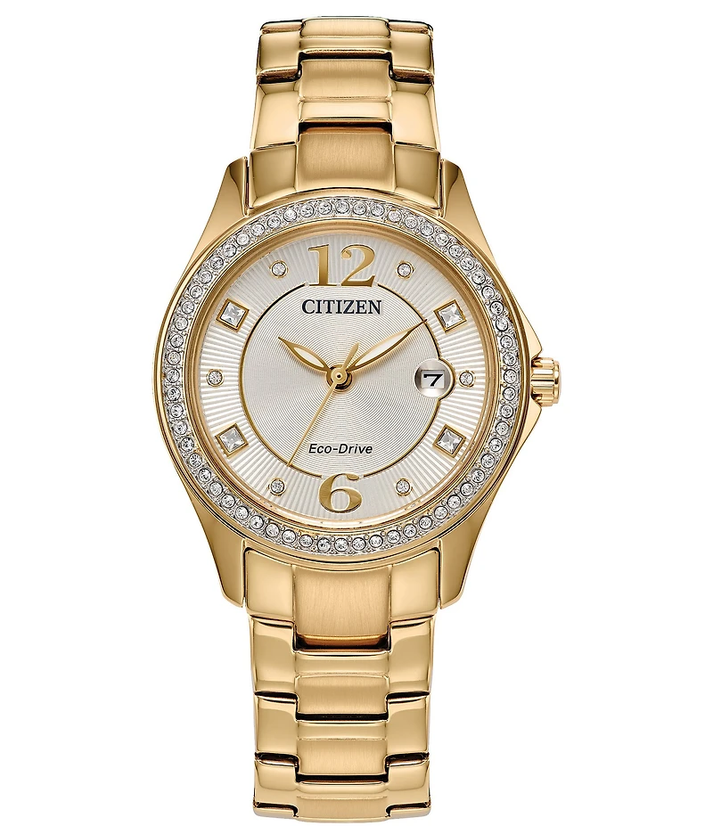 Citizen Women's Crystal Three Hand Mechanical Automatic Stainless Steel Bracelet Watch