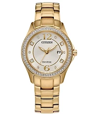 Citizen Women's Crystal Three Hand Mechanical Automatic Stainless Steel Bracelet Watch
