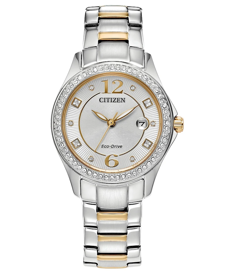 Citizen Women's Crystal Three Hand Mechanical Automatic Stainless Steel Bracelet Watch