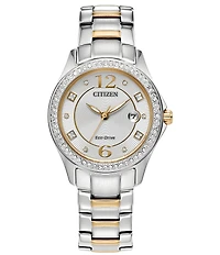 Citizen Women's Crystal Three Hand Mechanical Automatic Stainless Steel Bracelet Watch