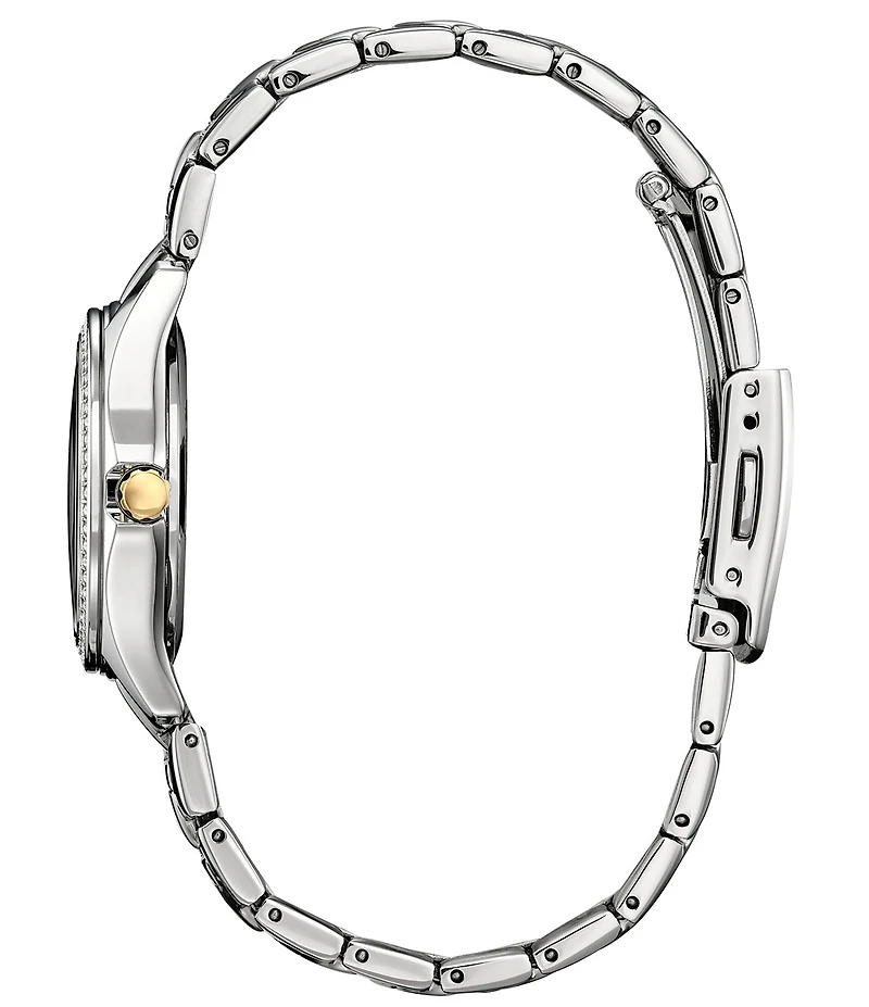Citizen Women's Crystal Three Hand Mechanical Automatic Stainless Steel Bracelet Watch