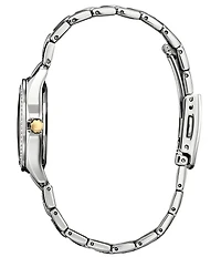 Citizen Women's Crystal Three Hand Mechanical Automatic Stainless Steel Bracelet Watch
