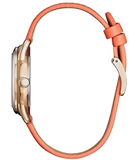Citizen Women's Disney Collection Gardening Minnie Three Hand Pink Leather Strap Watch