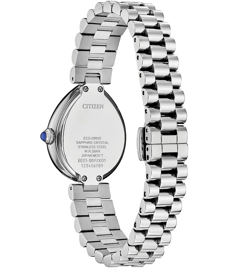 Citizen Women's Eco-Drive Classic Rainell Three Hand Stainless Steel Bracelet Watch