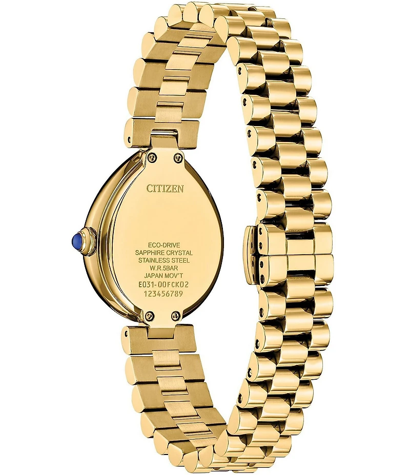 Citizen Women's Eco-Drive Classic Rainell Three Hand Stainless Steel Bracelet Watch