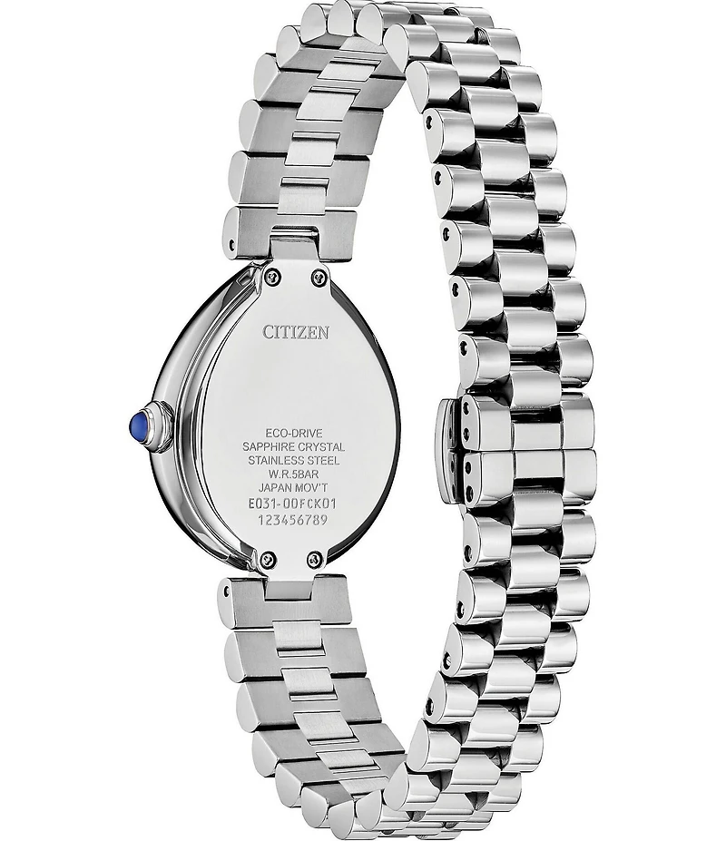 Citizen Women's Eco-Drive Classic Rainell Three Hand Stainless Steel Bracelet Watch