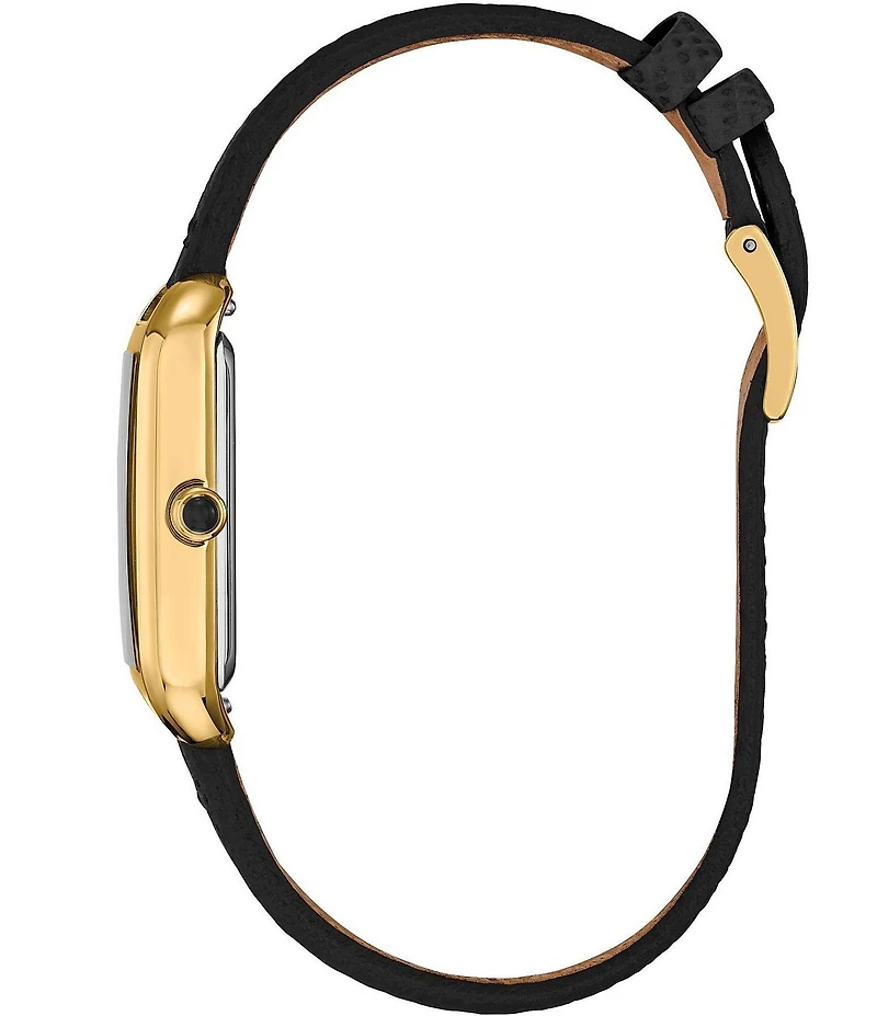 Citizen Women's Eco-Drive Classic Three Hand Black Leather Strap Watch