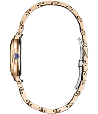 Citizen Women's Eco Drive Three Three Rose Gold Tone Stainless Steel Watch