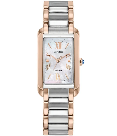 Citizen Women's L Bianca Three Hand Two Tone Stainless Steel Bracelet Watch