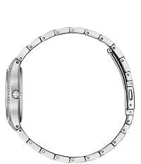 Citizen Women's Silhouette Crystal Three Hand Stainless Steel Pink Dial Bracelet Watch