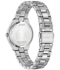 Citizen Women's Silhouette Crystal Three Hand Stainless Steel Pink Dial Bracelet Watch